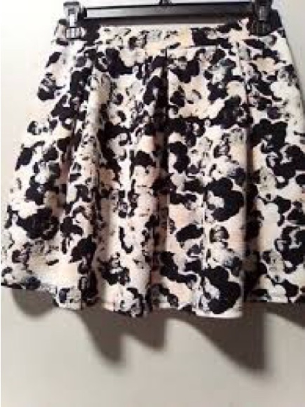 Joe Benbasset Black and White Floral Circle Skirt